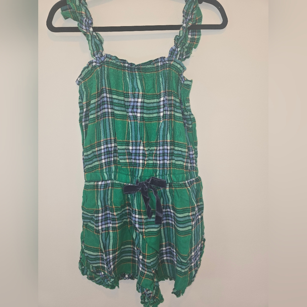 Aerie Sleepwear Romper in Green Plaid Small, Nwt.  Perfect For The Holiday!